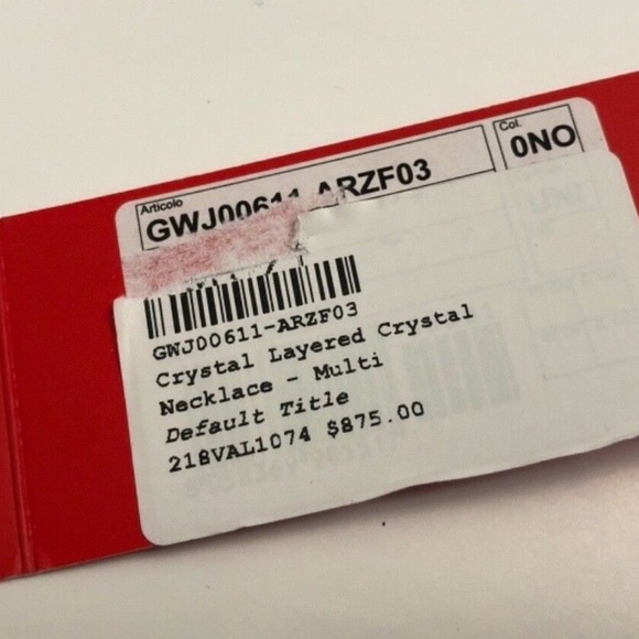 VALENTINO STATEMENT CRYSTAL LAYERED NECKLACE - Picture 4 of 5